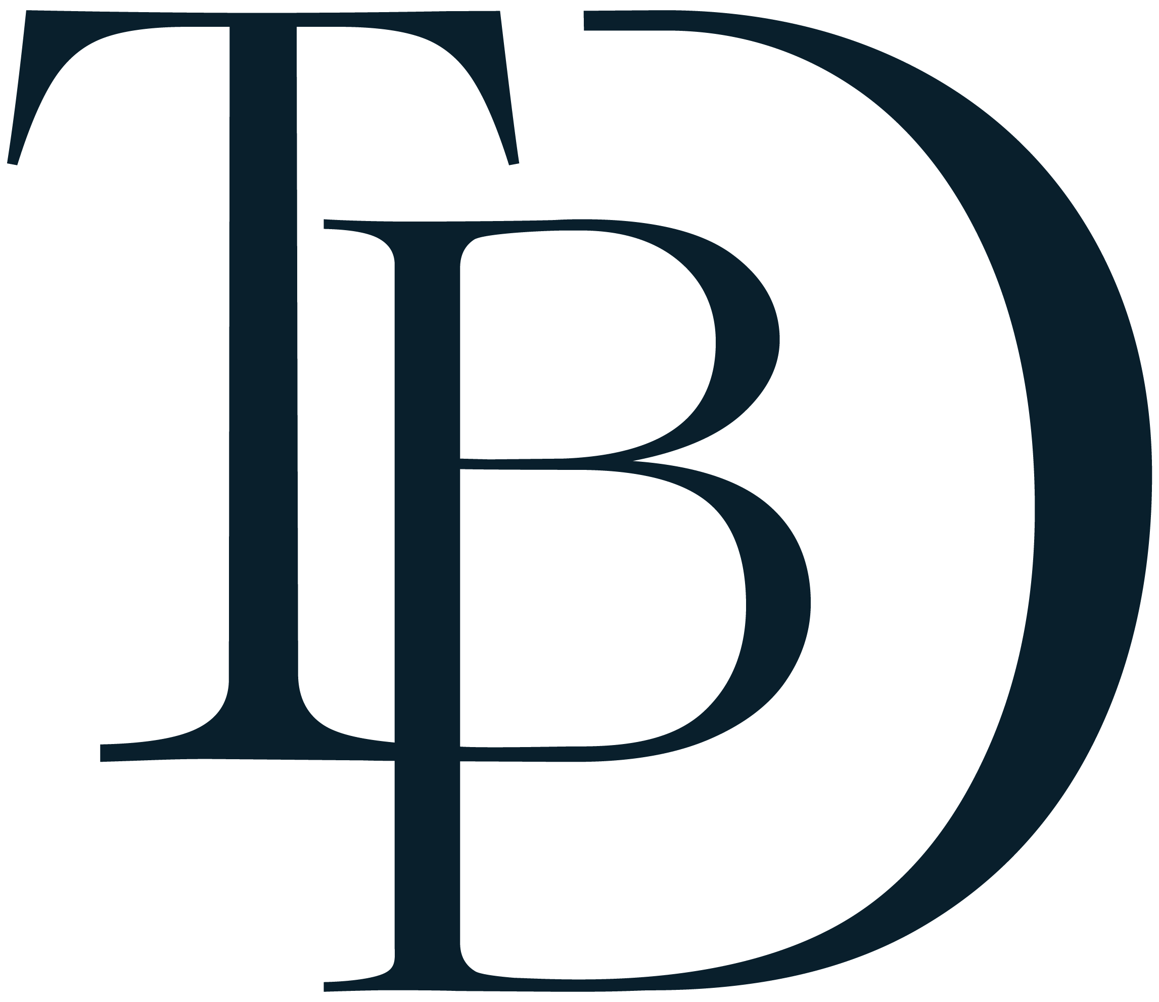 Elegant TB monogram logo for Trish Bowman Design, a boutique interior design firm based in Gilbert, Arizona.